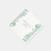 Serviette En Papier Eucalyptus Verdure rustique (Coin)