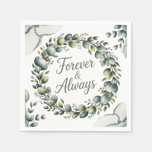 Serviette En Papier Eucalyptus vert à la menthe (Devant)