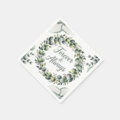 Serviette En Papier Eucalyptus vert à la menthe (Coin)