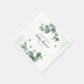 Serviette En Papier Eucalyptus Vert Baby shower botanique Papier (Coin)