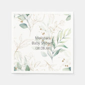 Serviette En Papier Eucalyptus vert Cocktail Papier Napkin (Devant)