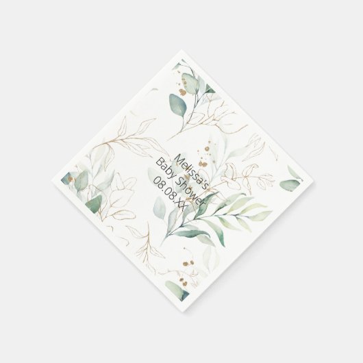 Serviette En Papier Eucalyptus vert Cocktail Papier Napkin (Coin)