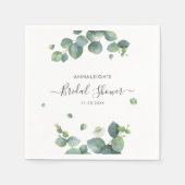 Serviette En Papier Eucalyptus Vert Élégant papier Fête des mariées (Devant)