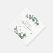 Serviette En Papier Eucalyptus Vert Élégant papier Fête des mariées (Coin)