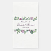 Serviette En Papier Eucalyptus Vert Fête des mariées violet vert (Devant)