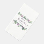 Serviette En Papier Eucalyptus Vert Fête des mariées violet vert (Coin)