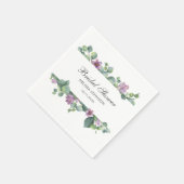 Serviette En Papier Eucalyptus Vert Fête des mariées violet vert (Coin)