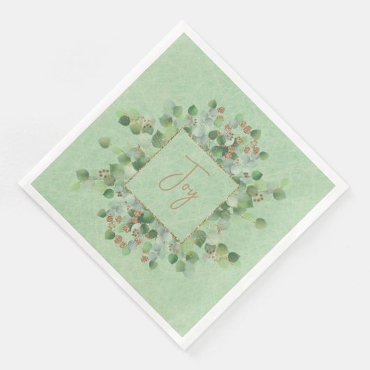 Serviette En Papier Eucalyptus vert Parties scintillant Sparkle Sage B (Coin)