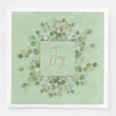 Serviette En Papier Eucalyptus vert Parties scintillant Sparkle Sage B (Devant)