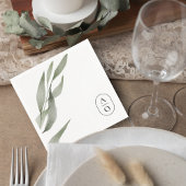 Serviette En Papier Eucalyptus Wedding Reception Napkins
