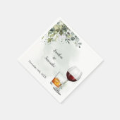 Serviette En Papier Eucalyptus Wine & Bourbon Wedding (Coin)