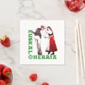 Serviette En Papier Euskal Herria: traditional Basque dancers, (En situation)