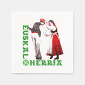 Serviette En Papier Euskal Herria: traditional Basque dancers, (Devant)
