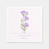 Serviette En Papier Eustomas pourpre (Devant)