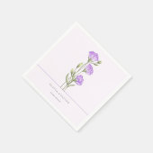 Serviette En Papier Eustomas pourpre (Coin)