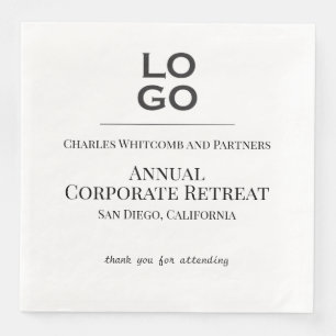 Serviette En Papier Événement commercial ou d'entreprise Logo personna