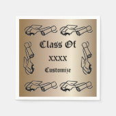 Serviette En Papier Evénement de classe Casquette et diplôme personnal (Devant)