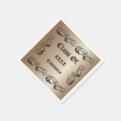 Serviette En Papier Evénement de classe Casquette et diplôme personnal (Coin)