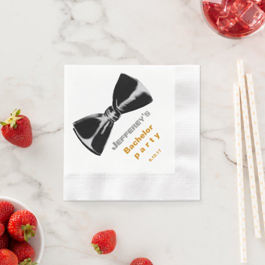 Serviette En Papier Événement de cravate Black Bow (En situation)