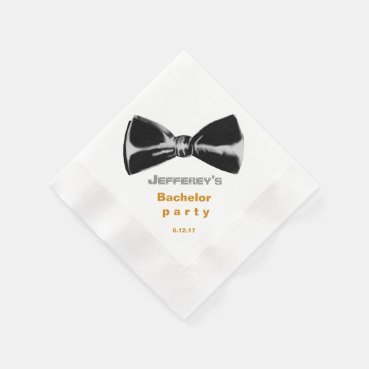 Serviette En Papier Événement de cravate Black Bow (Coin)