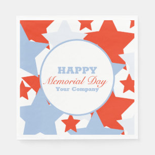 Serviette En Papier Événement de la fête du Memorial Day avec des étoi