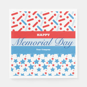 Serviette En Papier Événement de la fête du Memorial Day avec paillett