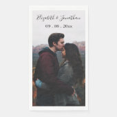 Serviette En Papier Événement de mariage avec photo personnalisée (Devant)