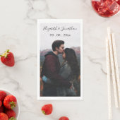 Serviette En Papier Événement de mariage avec photo personnalisée (En situation)