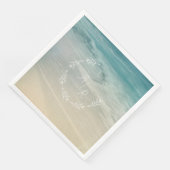 Serviette En Papier Événement de plage Monogramme (Coin)