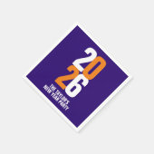 Serviette En Papier Evénement nouvelle année 2026 personnalisé orange (Coin)