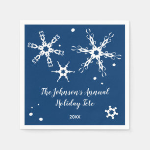 Serviette En Papier Événement personnalisé Snowflake moderne Napkin