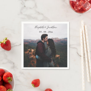 Serviette En Papier Événement Photo Mariage personnalisé