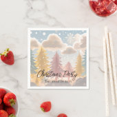 Serviette En Papier Evergreen Winter Wonderland (En situation)