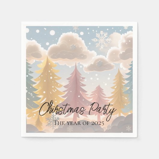 Serviette En Papier Evergreen Winter Wonderland (Devant)