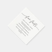 Serviette En Papier EVERLEIGH Fun Facts About Bride & Groom (set 50) (Coin)