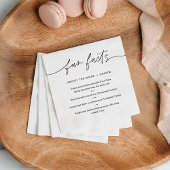 Serviette En Papier EVERLEIGH Fun Facts About Bride & Groom (set 50)