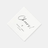 Serviette En Papier EVERLEIGH Minimalist Mariage Cheers Cocktail (Coin)