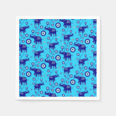 Serviette En Papier Evil Eye Elephant Bonne chance amulet motif (Devant)