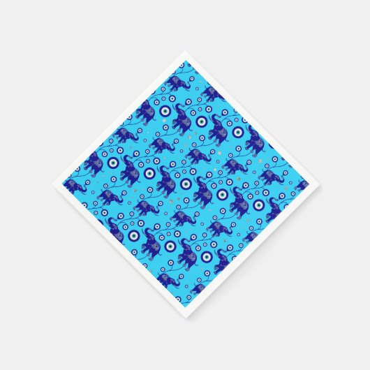 Serviette En Papier Evil Eye Elephant Bonne chance amulet motif (Coin)