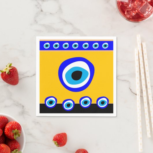 Serviette En Papier Evil Eye Talisman & arabe Amulet /turc, grec (En situation)