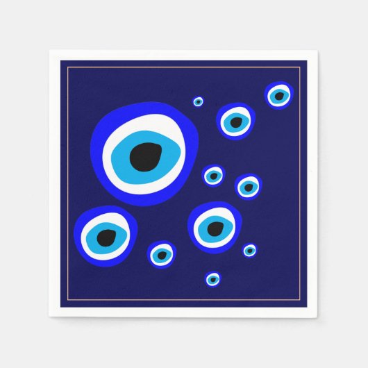 Serviette En Papier Evil Talisman & arabe Amulet grec / turc (Devant)