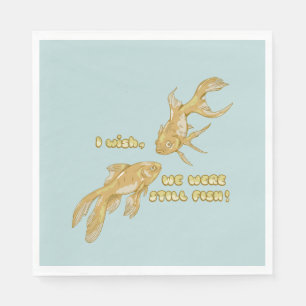 Serviette En Papier Évolution du poisson drôle de poisson rouge