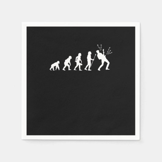 Serviette En Papier Evolution Rock Music Guitarist Bass Electric Guita (Devant)