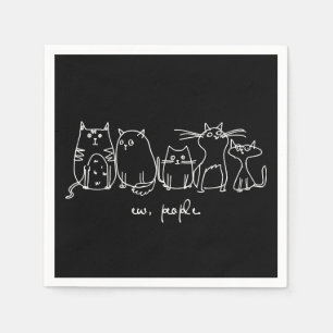 Serviette En Papier Ew, Les Gens Drôle Amoureux de les chats Meowy