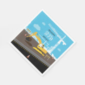 Serviette En Papier Excavateur Camion de construction Camions fête d'a (Coin)