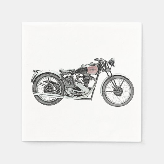 Serviette En Papier Excelsior Warrior Moto Dessin Moto (Devant)
