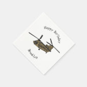Serviette En Papier Exemple d'hélicoptère militaire Chinook (Coin)