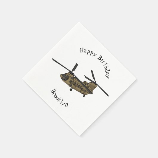 Serviette En Papier Exemple d'hélicoptère militaire Chinook (Coin)