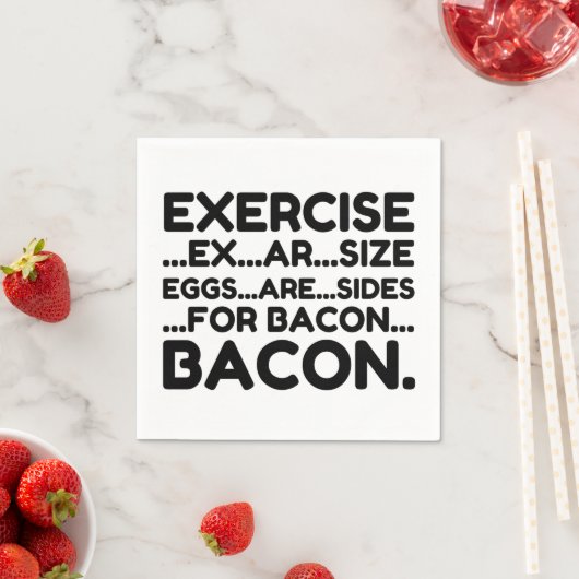 Serviette En Papier Exercice Bacon (En situation)