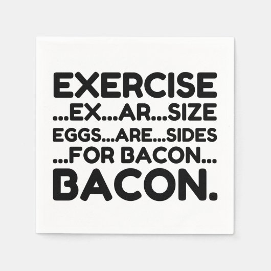 Serviette En Papier Exercice Bacon (Devant)
